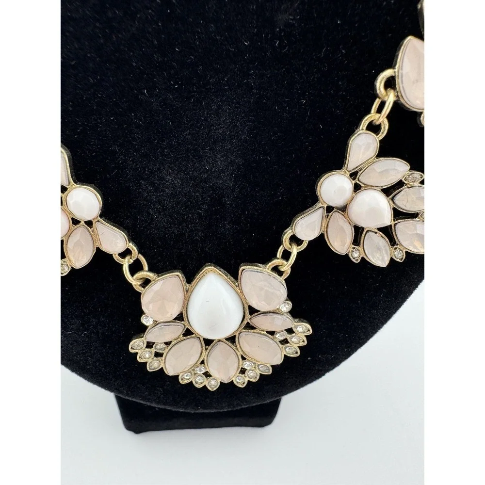 Icing Womens Blush Pink White Clear Crystal‎ Necklace Jewelry with Lobster Clasp